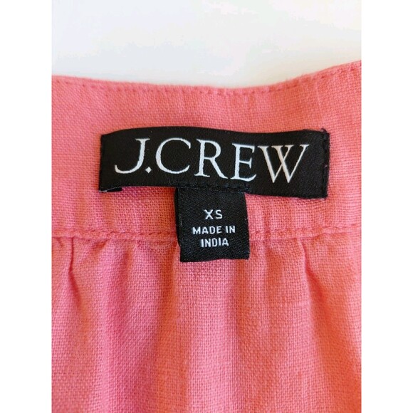 J.Crew Size XS 100% Linen Coral Tunic - Picture 4 of 8